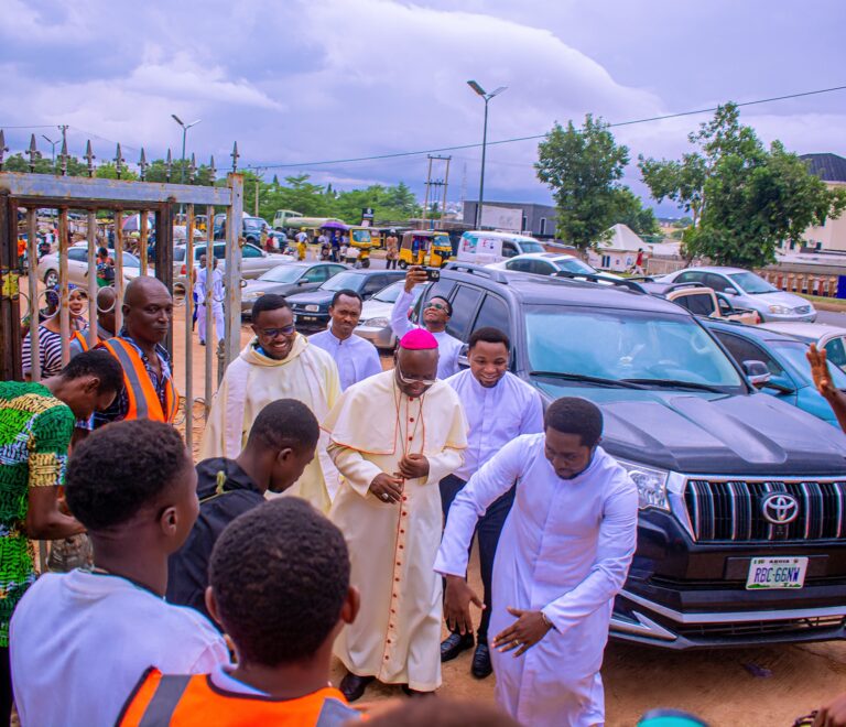 Archbishop of Abuja Pastoral visit to St. Matthias Mulumba Catholic Church Azhata.